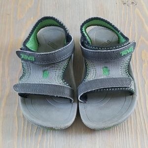 Grey and green Teva Sandals
